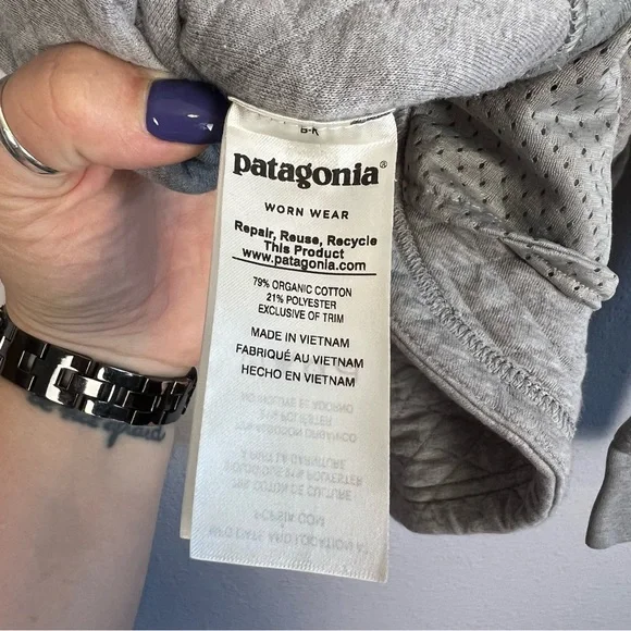 Patagonia Organic Cotton Quilt Full-Zip Hoodie - Small - Picture 4 of 9